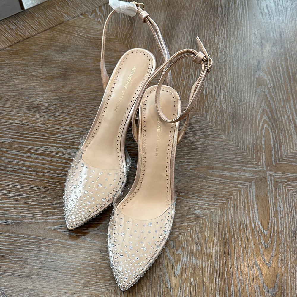 Adrienne Vittadini Rhinestone Pointed Toe Heels